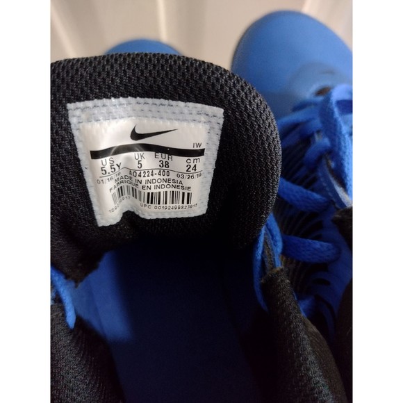 Nike Team Hustle Blue Kids Shoes Size 5.5Y #new - Picture 6 of 6
